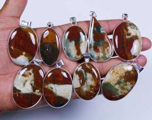 Oferta de Navidad: Increíble Gema Natural de Larsonita Multicolor Pulida, con Bisel Plateado, para Colgante, Proveedores Mayoristas - Product Image 6