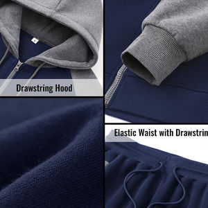 Conjunto Deportivo para Hombre, Pantalones y Chaqueta, Nuevo, para Gimnasio, Invierno, Dos Piezas, Informal, Personalizable, 100% Algodón Transpirable - Product Image 6