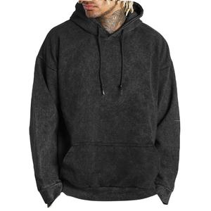 Sudaderas con Capucha de Invierno para Hombre de Alta Calidad en Algodón/Poliéster Lavado al Ácido con Logotipo Personalizado, Tejido Transpirable, Mangas Largas, Servicio OEM - Product Image 1