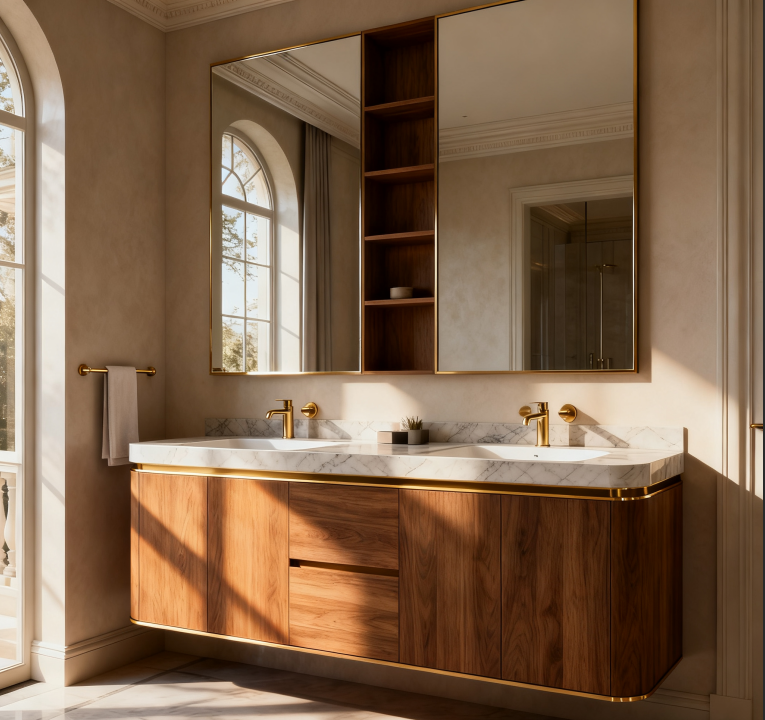 Luxury Bathroom Vanity Set With Big