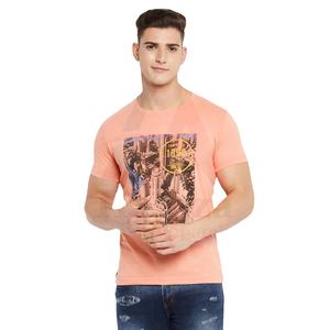 2025 Latest Design Men's T-<b>Shirt</b> <b>Peach</b> Color O-Neck Digital Printing 200 GSM 100% Cotton Breathable T-<b>Shirt</b> - Product Image 1