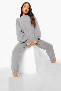 Ensembles tendance pour femmes, survêtements personnalisés avec logo, jogging décontracté, survêtements d'hiver à col rond, respirants, pour femmes - Product Image 6