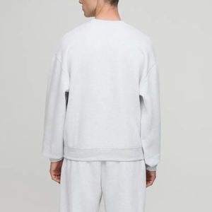 OEM al por mayor de los hombres de peso pesado 480GSM sudadera con logotipo personalizado cuello redondo de gran tamaño 100% algodón pulóver Streetwear para el invierno - Product Image 4