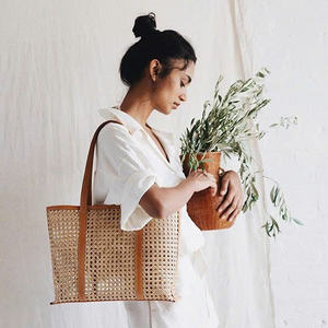 Best Seller <b>for</b> Summer 2025 With Rattan Bag Leather Style <b>Big</b> Size Handmade From Best Supplier in Vietnam - Product Image 4