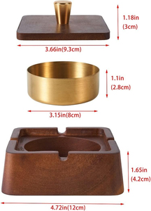 ที่เขี่ยบุหรี่ทำมือไม้ธรรมชาติตกแต่งบ้านมีสไตล์อุปกรณ์สูบบุหรี่จำนวนมากอินเดีย - Product Image 2