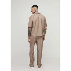 Chemise décontractée pour homme, nouvelle collection automne, motif floral, tissu tricoté confortable, anti-boulochage, design à bulles, simple boutonnage, grande taille - Product Image 5