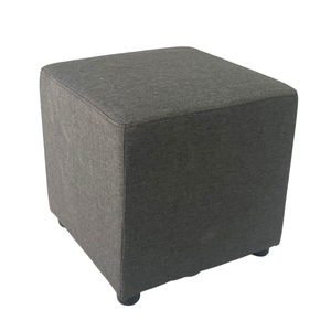 Minimalist Style Square Fabric-<b>Covered</b> One Seat <b>Sofa</b> Stool Genuine Leather Various Colors for Home Living-GDSF003 - Product Image 1