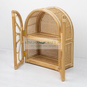 Armoire de rangement de poupée en rotin de marguerite pour enfants, armoire de poupée de jeu ou rangement de jouets, vente en gros à usages multiples - Product Image 4