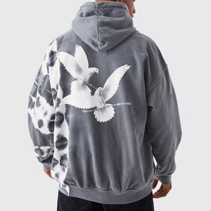 Sweat-shirts à capuche d'hiver pour hommes en coton 100% style streetwear, imprimés DTG personnalisés, coupe oversize avec poches en polaire – Commandez dès maintenant - Product Image 2