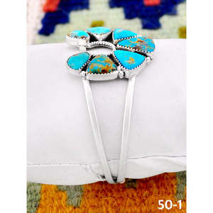 Southwest Handmade Santa Maria & Sterling <b>Silver</b> Fashion <b>Cuff</b> <b>Bracelet</b> - Product Image 2