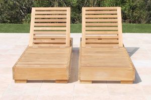 Tumbona de madera maciza de teca de lujo, silla de salón perezoso, piscina, playa, Hotel, salón de sol - Product Image 2