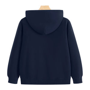 Sweat-shirts à capuche personnalisés pour hommes grande taille, fermeture éclair, en molleton épais 100% coton, surdimensionnés, avec logo brodé - Product Image 6