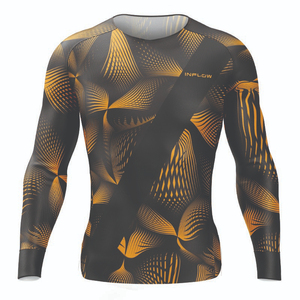 Diseño de compresión OEM MMA Rash Guard personalizado sublimado impreso Unisex Fight Wear manga larga transpirable UPF50 + secado rápido - Product Image 1