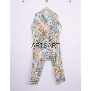 Conjunto de Pijama Floral de Algodón 100% Vintage y Sexy para Mujer, Transpirable para Mayor Comodidad, Ropa de Dormir para Primavera - Product Image 5