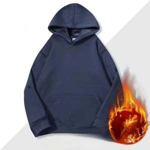 410gsm เสื้อฮู้ดผู้ชายไซส์ใหญ่พิเศษผ้าฟลีซปักลายซับในกระเป๋าย้อมธรรมดาปรับแต่งได้ทันสมัยอบอุ่นฤดูหนาว - Product Image 4