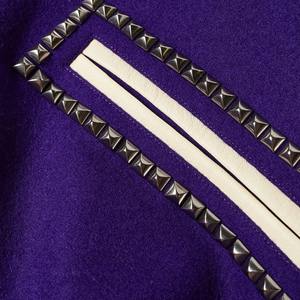 Veste Hommes High Street College Varsity Veste Solide Patch Broderie Lettre Personnalisée Broderie Sherpa Top Col Montant État Neuf - Product Image 6