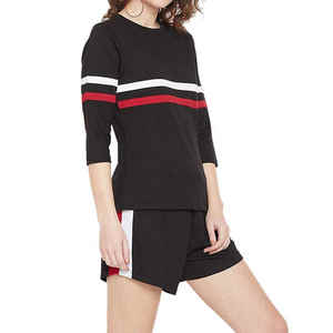 Vente en gros de service OEM ensembles de shorts pour femmes 2 pièces à vendre ensembles de shorts pour femmes à séchage rapide 100% coton - Product Image 6