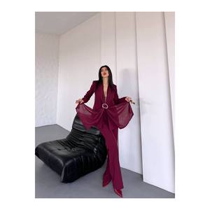 Giacca da donna a doppio Blazer con dettagli scialle accessori per abiti eleganti - Product Image 3