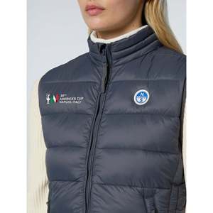 Gilet Imbottito Invernale Antivento con Cappuccio per Donne, Lunghezza Lunga, Taglie Grandi, Stile Casual, Grigio Scuro - Product Image 2