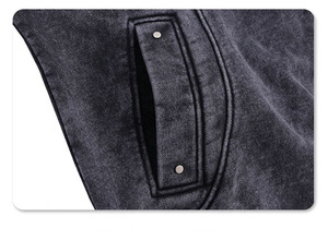 2024 personnalisé poids lourd Pigment lavage Zip Up pull à capuche Vintage lavage Zip extracteur à capuche pour hommes - Product Image 5