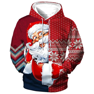 Sweat à capuche surdimensionné pour hommes, sweat-shirt de Noël, vêtements de sport imprimés en 3D pour le yoga, le fitness et le costume pour enfants. - Product Image 2