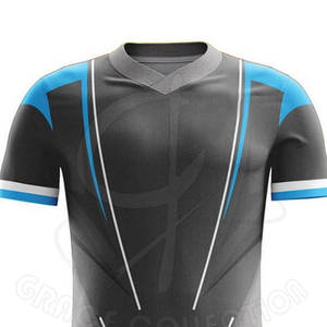 Ensemble d'uniformes de football de nouvelle version avec des ensembles de maillots de football d'impression de tissu de polyester 100% pour personnaliser votre propre logo de marque - Product Image 4