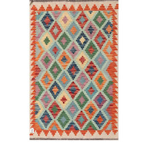 Alfombra Kilim de Maimana, Afganistán, 155 x 98 cm, Alfombras y Juegos de Alfombras - Product Image 1