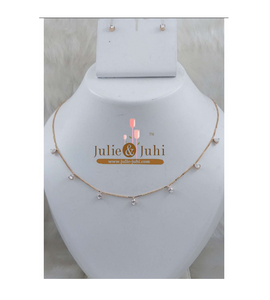 Conjunto de Collar de Oro de 18K para Mujer, Elegante Conjunto de Collar Diseñado para una Apariencia Graciosa con un Brillo Refinado y Sensación de Lujo de la India - Product Image 5