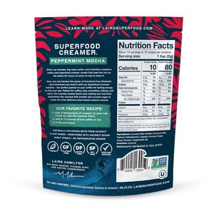 Crema de Café en Polvo de Coco, Menta y Mocha Original Sin Lácteos Laird Superfood, Vegana, 8 oz. Bolsa - Product Image 3