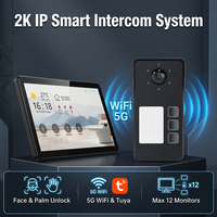 Système d'interphone intelligent Hiwink OEM, vidéophone IP, prise en charge de l'application Tuya, interphone multi-appartements/villas avec détection de mouvement