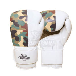 Guantes de Boxeo de Cuero Impermeables Hechos en Fábrica para Entrenamiento de MMA, Diseño de Dedos Completos, Correa de Muñeca Ajustable, Unisex, Cómodos - Product Image 1