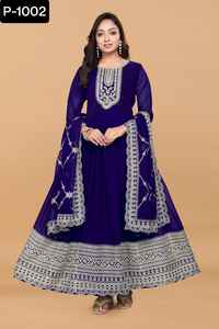 Robes longues de style Anarkali pour femmes indiennes, conçues par des designers, pour les mariages et les saisons festives, vêtements traditionnels, costume Salwar Kameez - Product Image 3