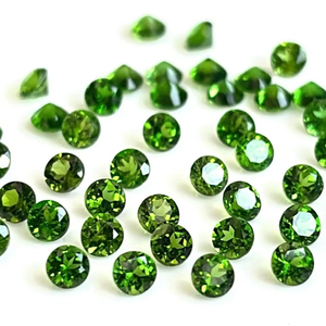 Diópsido de cromo de 2mm redondo facetado-Diópsido de cromo suelto corte redondo de calidad superior - Product Image 1