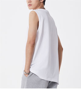 Camiseta sin mangas informal de 100% algodón con logotipo personalizado, chaleco sin mangas, camiseta sin mangas, ropa de entrenamiento, camiseta, chaleco para hombres - Product Image 4