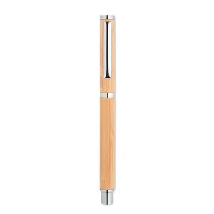Stylo gel en bambou durable Cairo pour merchandising promotionnel - Product Image 3