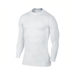 Custom Logo Men's Long Sleeve Compression <b>Heat</b>-Transfer Spandex/Nylon - Product Image 3