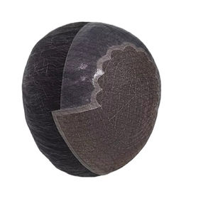 Peluca de Cabello Remy Indio con Frente de Encaje, Modelo Q6, THB 2025, con Flequillo, Base sin Pegamento, Color Rubio, Densidad 130%-250%, Nudos Decolorados - Product Image 3