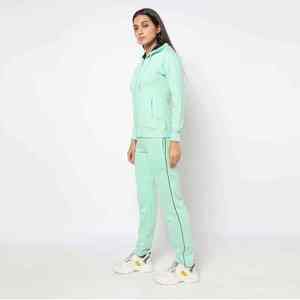Conjunto de dos piezas de chándal de mujer hecho a medida con Sudadera con capucha y pantalones de Jogger Ropa deportiva de invierno de alta calidad - Product Image 5