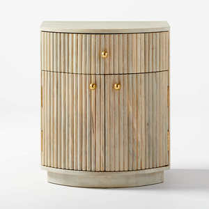 Mobilier de chevet moderne et écologique en manguier au design plat finition naturelle pour chambre salon appartement hôtel maison - Product Image 1