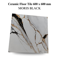 Carrelages de sol en céramique 60x60 cm Moris Black Impression numérique et HD Carrelages de sol premium durables pour la maison Salon Cuisine Bureau