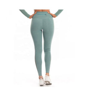 Pantalones de gimnasio OEM, mallas de Color sólido, mallas para mujer, ropa de Yoga para entrenamiento activo, mallas deportivas, mallas para mujer - Product Image 3