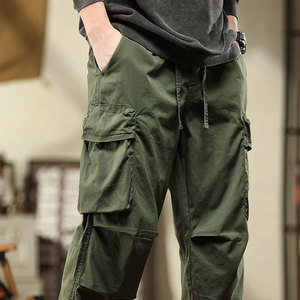 Pantalons rétro décontractés amples pour hommes Pantalons décontractés coupe ample Pantalons tactiques de jogging d'extérieur Pantalons de survêtement pour hommes - Product Image 4