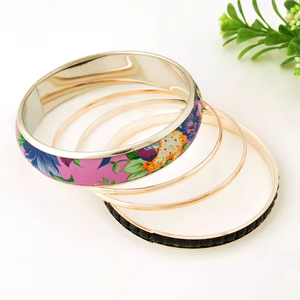 Boho Style Blue Stacked Bangle <b>Bracelet</b> <b>Set</b> Wholesale - Product Image 4