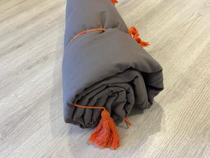 Tapis de siège en tissu de coton brut bio 60x150 cm | Tapis de canapé et de pique-nique polyvalent avec fonction enroulable - Product Image 5