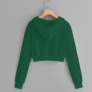 เสื้อฮู้ดเอวลอยสำหรับผู้หญิงเสื้อฮู้ดแบบลำลอง - Product Image 2