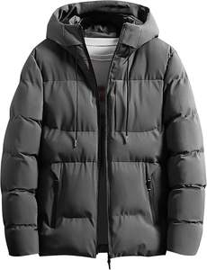 Chaqueta acolchada para hombre Chaquetas y abrigos de burbujas brillantes Invierno para hombre Chaqueta bomber de punto informal con soporte - Product Image 3