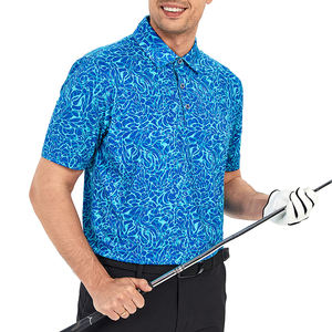 Camiseta de Manga Corta con Logotipo Personalizado, Antiarrugas, para Hombre, Nuevo Diseño Moderno de Golf - Product Image 1