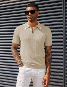 เสื้อโปโลผ้าฝ้ายปักลายสำหรับผู้ชาย, เสื้อคอตตอนไซส์พิเศษปกพับลงระบายอากาศได้ดีฤดูร้อนแขนสั้นสีพื้น - Product Image 3