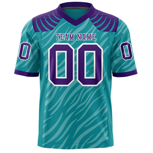 Maillot de football américain 2025 personnalisé à manches courtes, style rétro, service OEM personnalisé, 100% polyester respirant, grande taille - Product Image 1