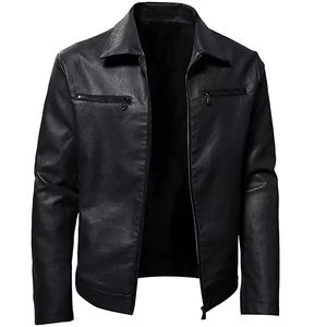 Chaqueta de Motocicleta de Cuero de Oveja Genuino para Hombre, Invierno, Impermeable, Transpirable, Tallas Grandes, Corte Ajustado, Personalizable, Venta al Por Mayor - Product Image 3